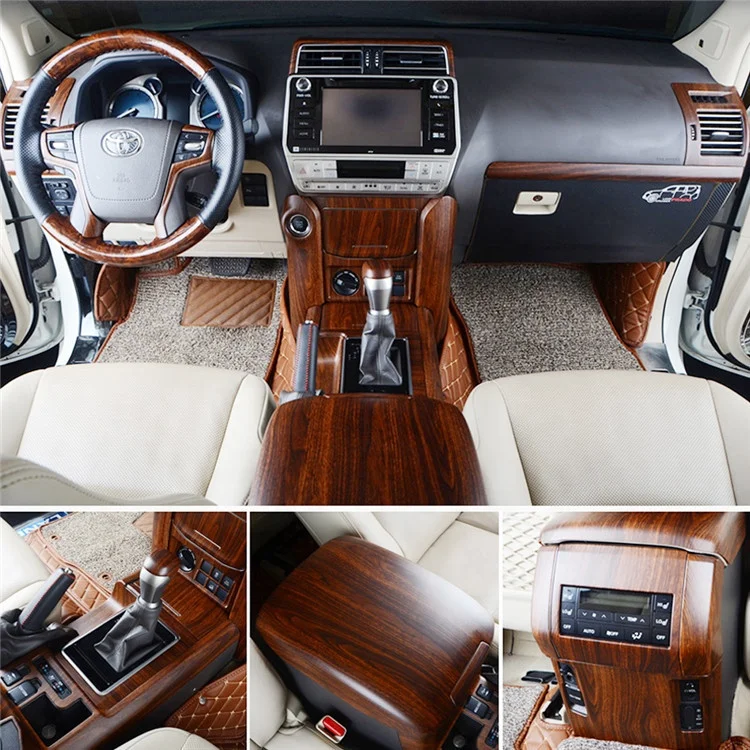 Mahogany Interior SMD Models Original Car Accessories Outlet ABS Full Set Of Decoration For 18-19 Prado