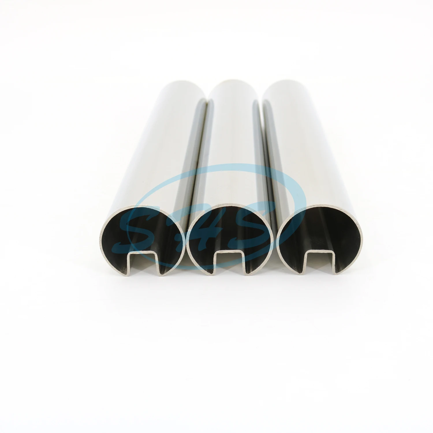 AISI 304 316 stainless round grooved pipe Dia 42.4 mm tube with single slot & polishing surface 42.4x1.5x(slot 15x15x15)