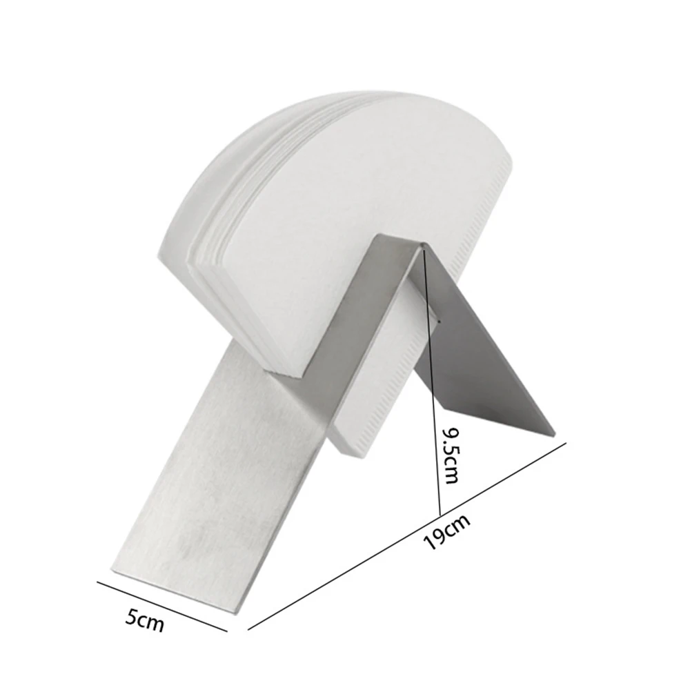 FREE SAMPLE Wholesale Custom Stainless Steel Coffee Filter Paper Storage Holder Shape Coffee Filter Paper Stand