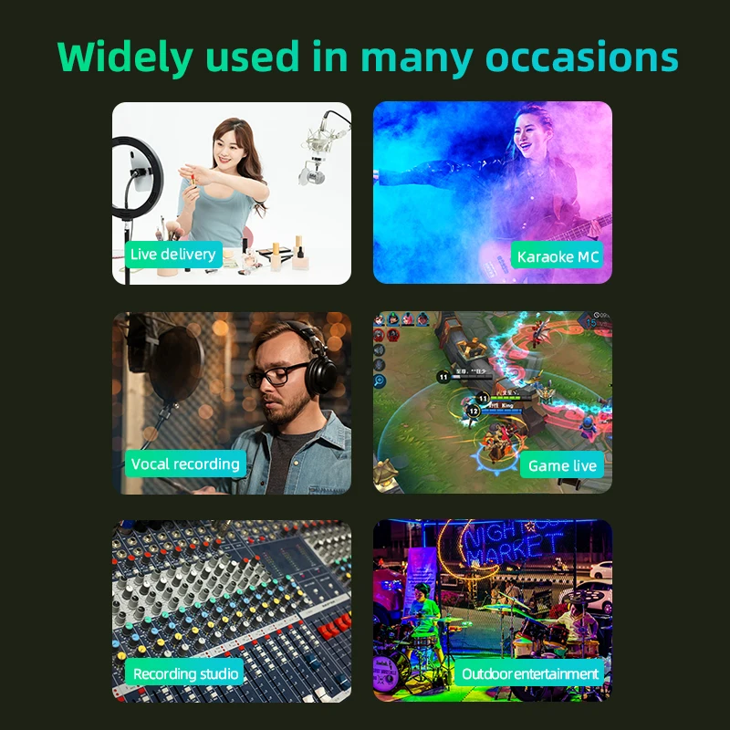 S9 Live Audio USB Interface with DJ Mixer Sound Card Mobile Phone Voice Changer Karaoke Voice for Live Broadcast Recording