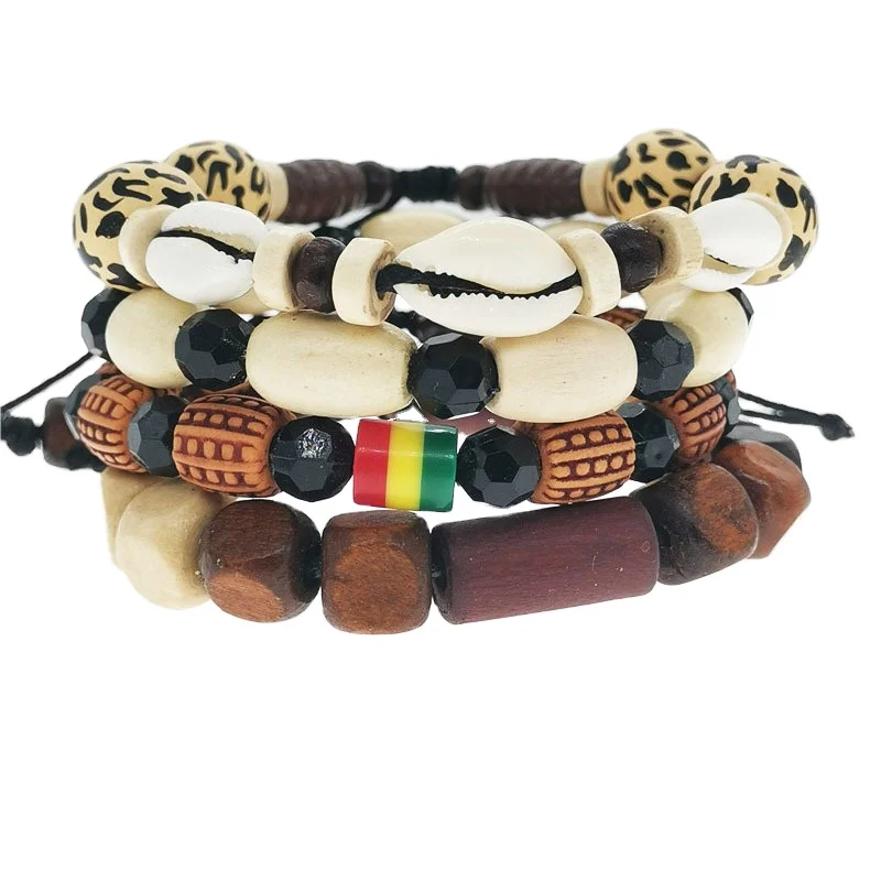 Multi Layer Ethnic Tribal Traditional Men Women Beaded Bracelets African Bracelets Sea Shell Bracelet
