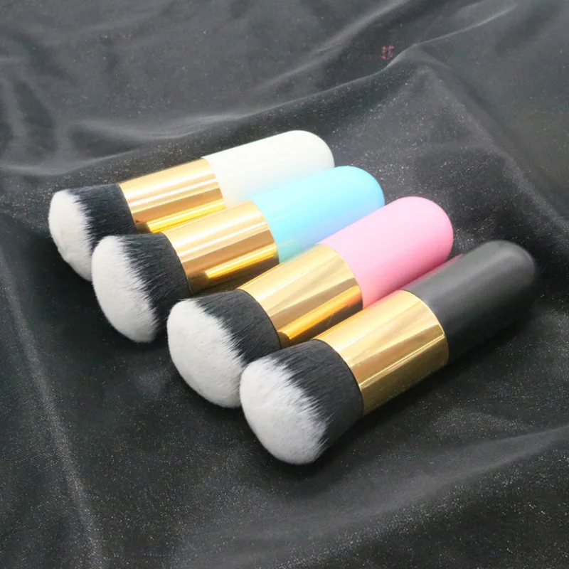 single Mushroom head foundation brush Flat head makeup brush Come in many colors