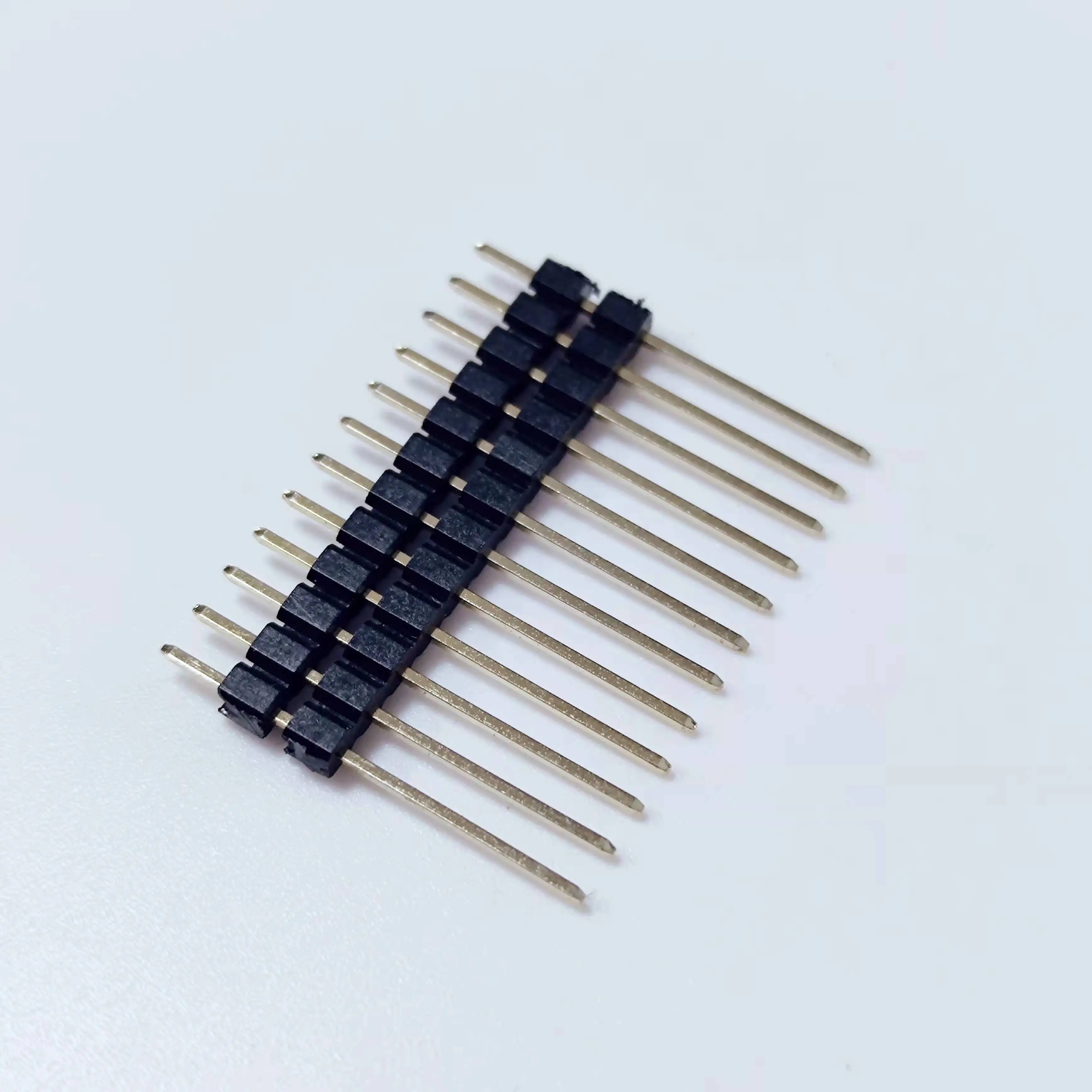 16p Pin Header connector 1.27mm pitch single row double plastic straight type connectors for PCB