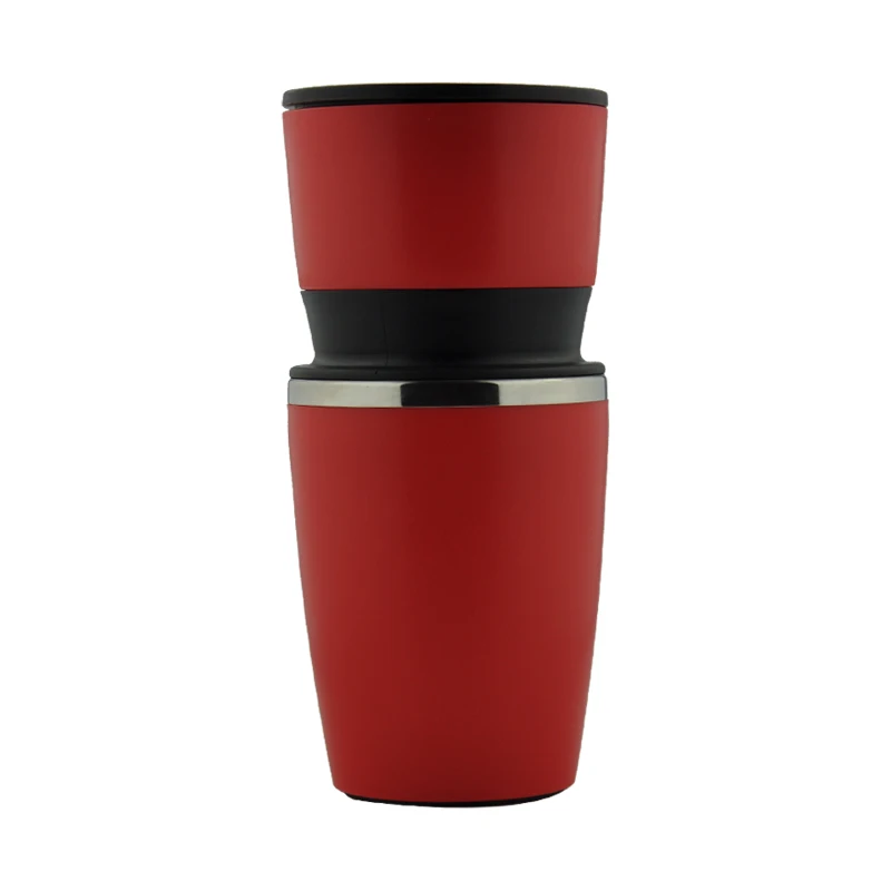 Black Color 1Cup Glass Jar Stainless Steel Body Plastic Handle Ceramic Corn hand Manual Coffee Grinder with S/S Lid