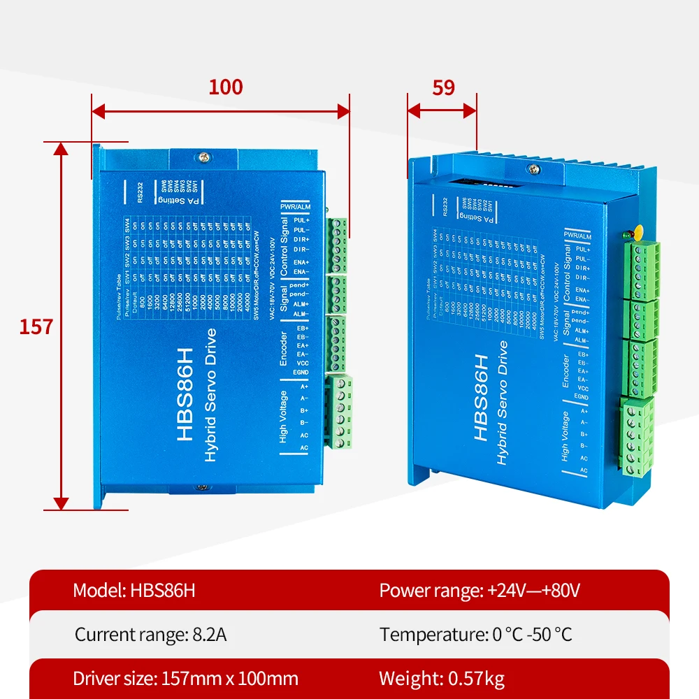 Kaihong 57*57*100+22mm 24v 3.1N.M Nema 23 Hybrid Stepper Motor Closed Loop With Encoder Kit For Cnc/Robot Machine