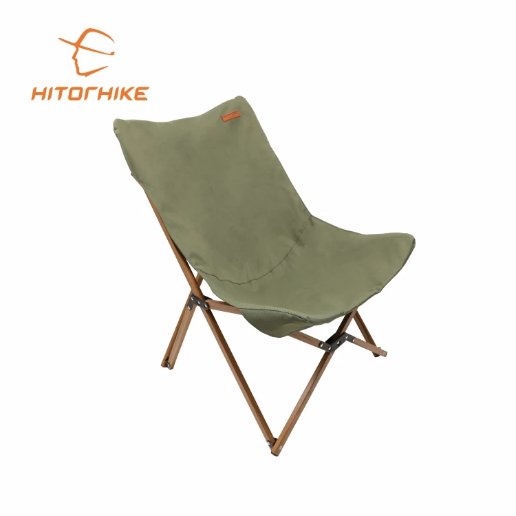 
Hitorhike new arrival camping furniture portable camping chair wood grain aluminum folding chair 