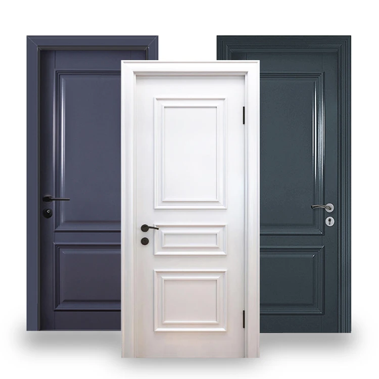 Customized europe american style house hotel apartment villa interior room decorative solid core wooden swing door