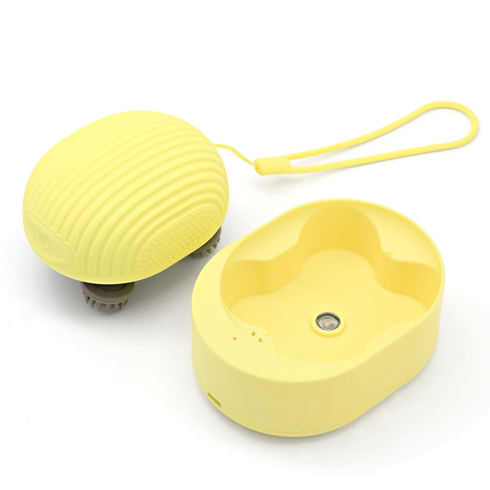 Joegecare Factory Rechargeable Waterproof Ipx7 76 Silicone Head Handheld Multifunctional Body Massager Head scalp Massager