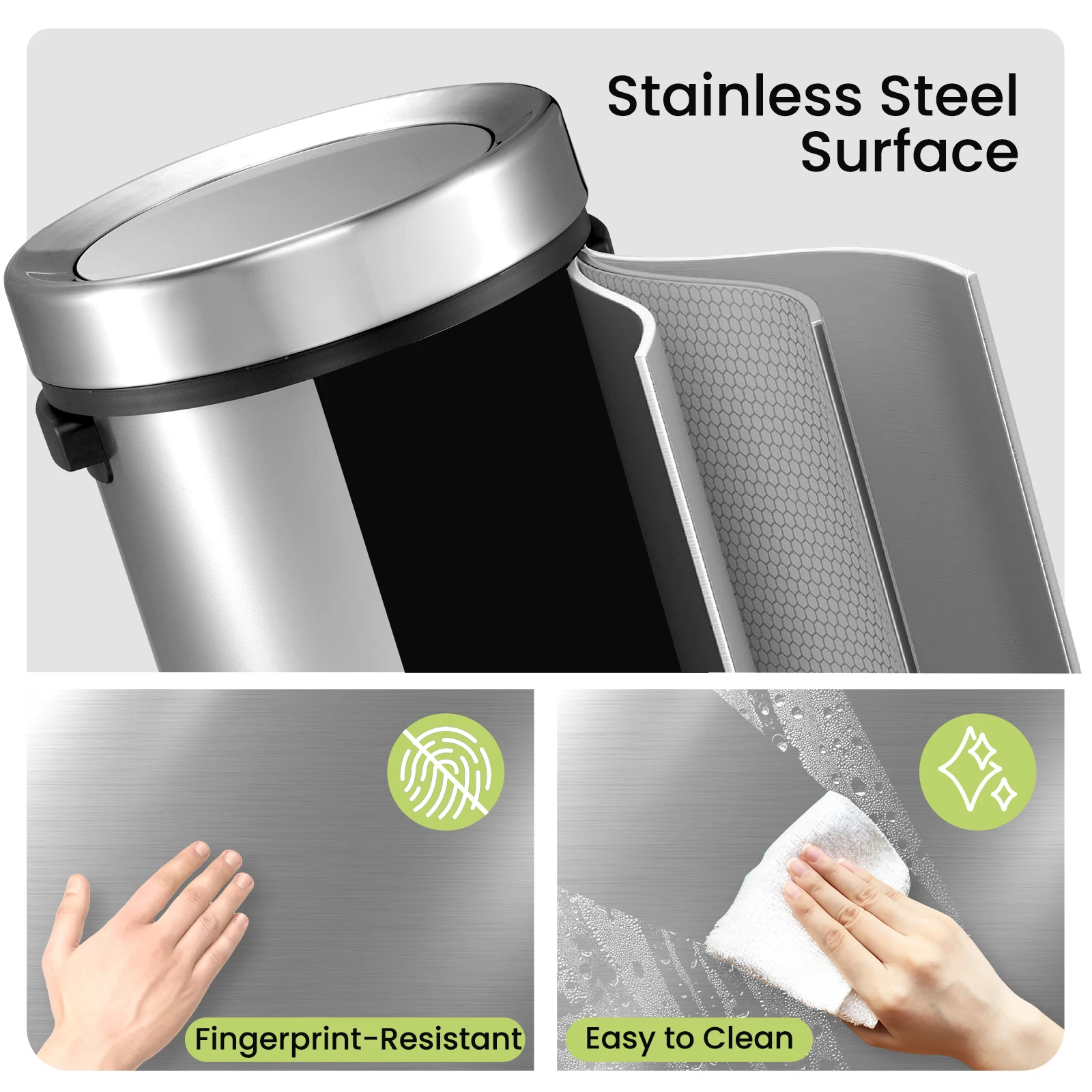 JILI Hot Selling Household Trash Bin ABS Removable Heavy-duty Plastic Bucket with Handle for Waste Disposal for Outdoor Office