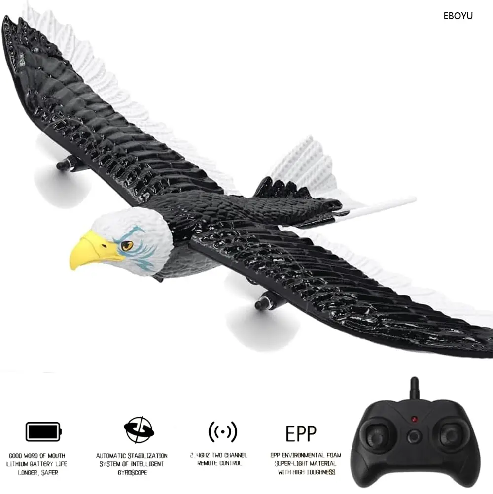 FX651 RC Airplane glider 405mm Simulation Wingspan Eagle Aircraft 2.4G Radio Control Toys Christmas Gifts hot sell