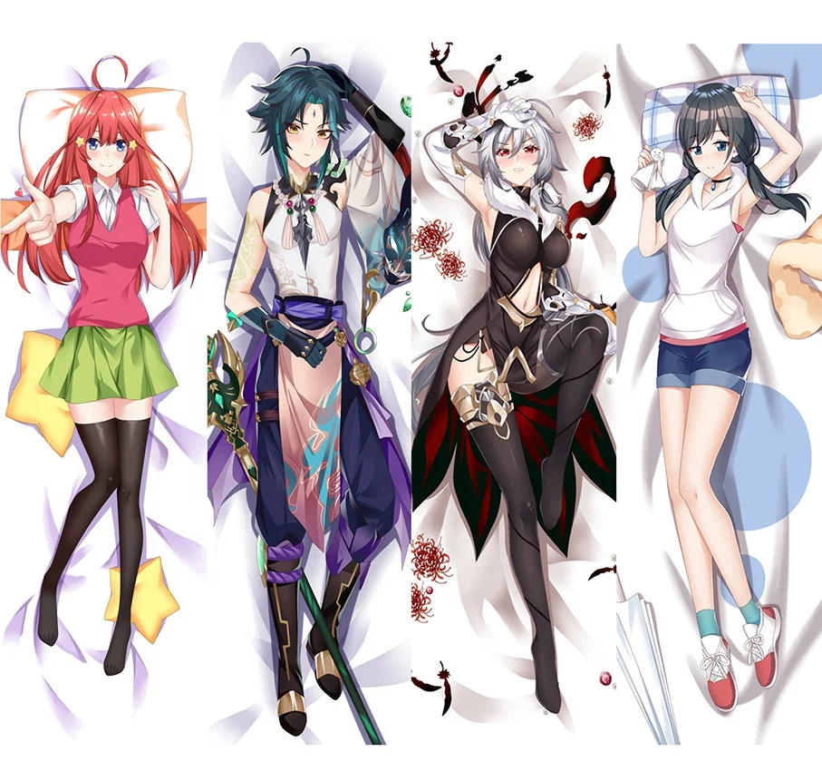 Genshin Наволочка на заказ Аниме тело подушка девушка обнимает наволочка Dakimakura