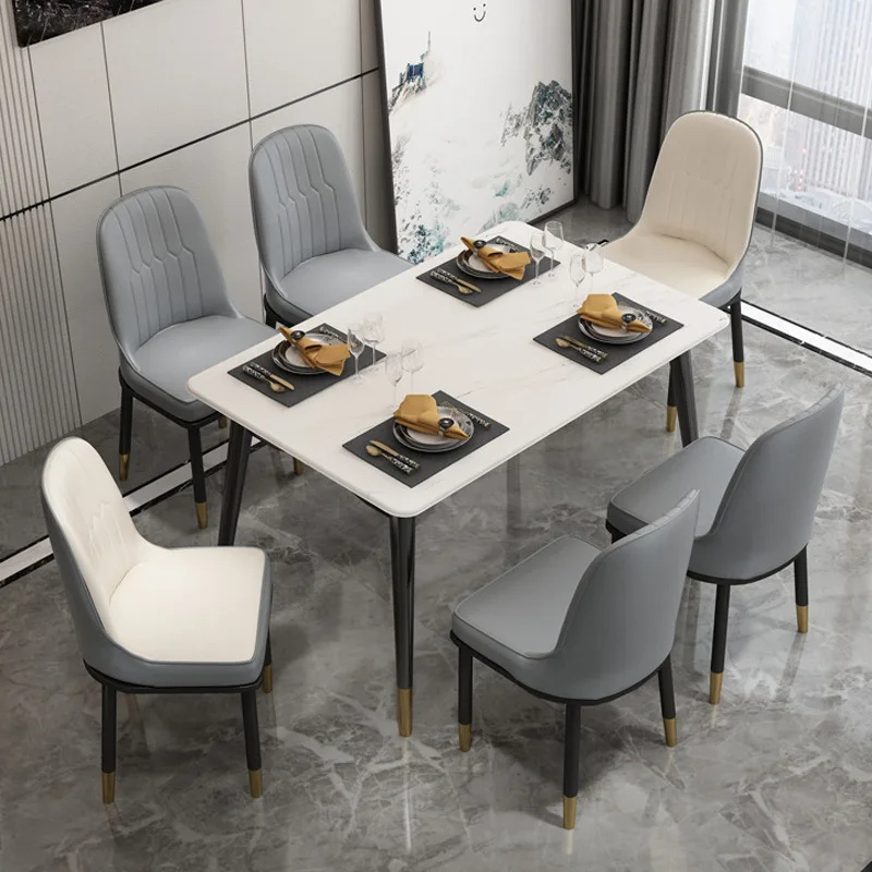 Dining Chair Design Table White Nordic Cheap Indoor Home Furniture Restaurant Modern Leather Metal Dining Room Chair For Sale