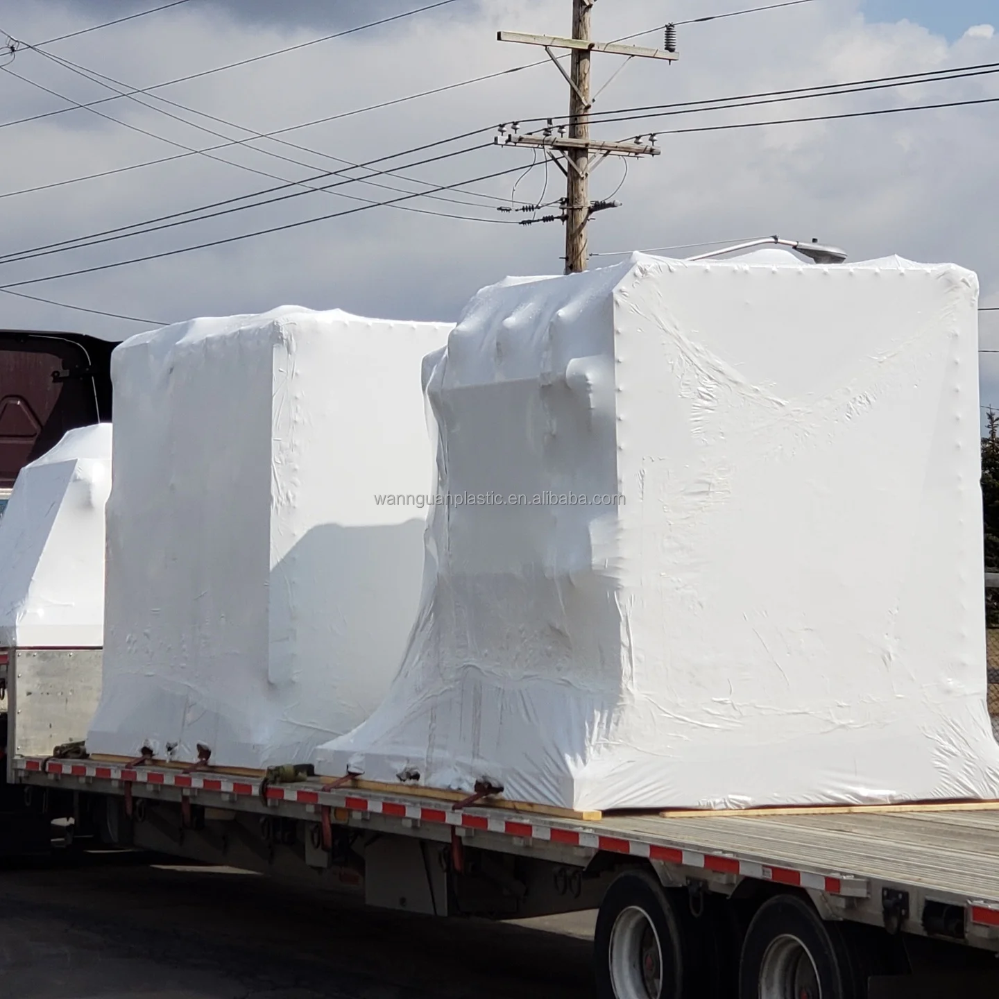 White Clear Blue Custom Size PE Heat Shrink Film Rolls for Marine Construction Equipment VCI Shrink Wrap Film