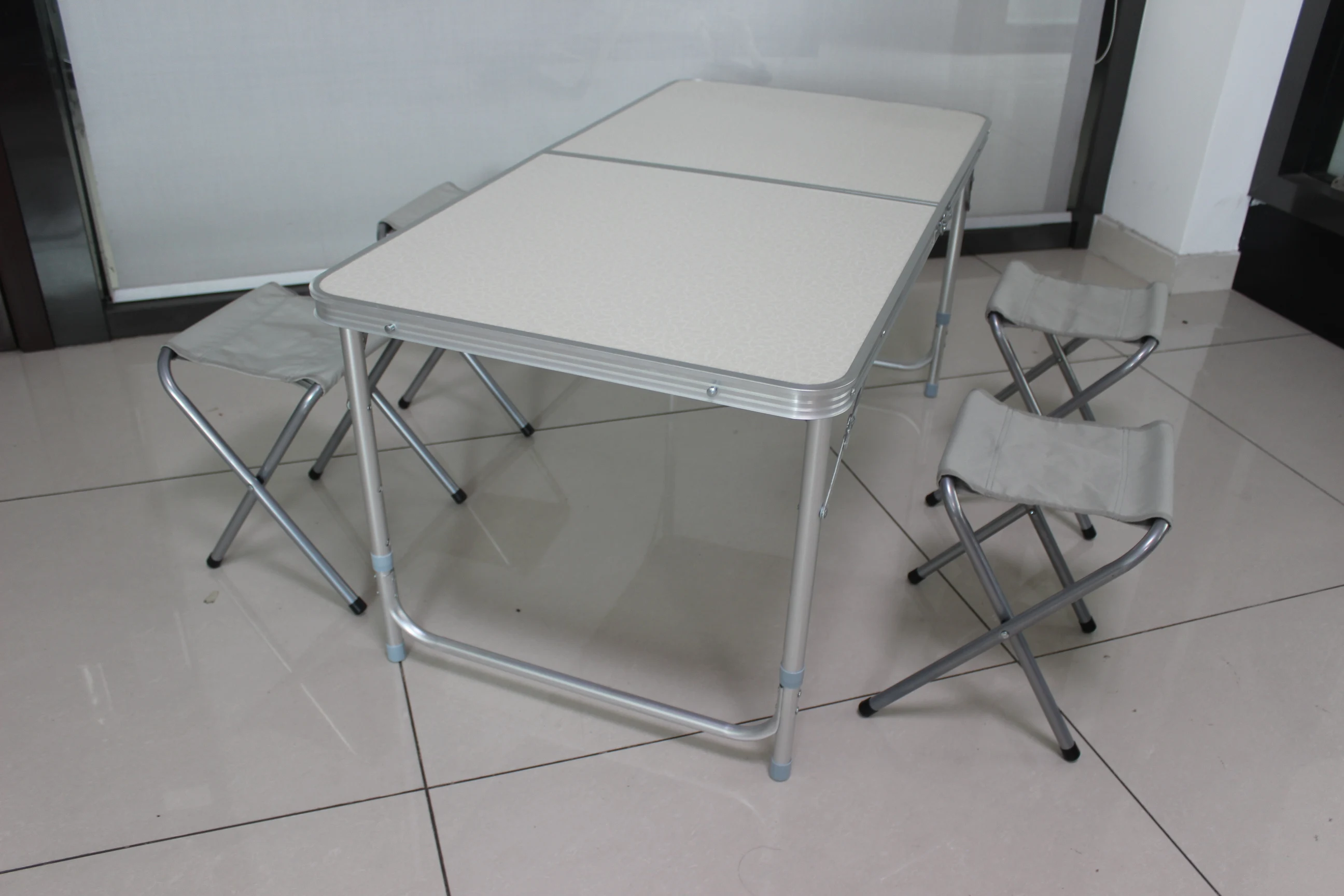 Регулируемый складной алюминиевый стол и стул для отдыха на природе