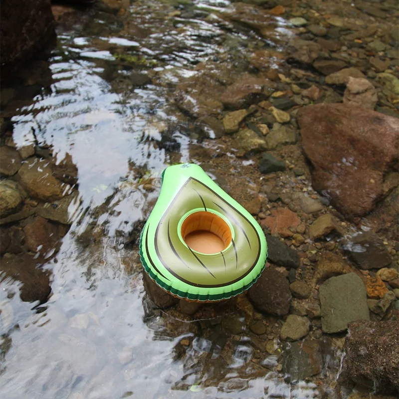 inflatable Avocado Drinking cupholder float blow up can coaster with Logo Eco-friendly