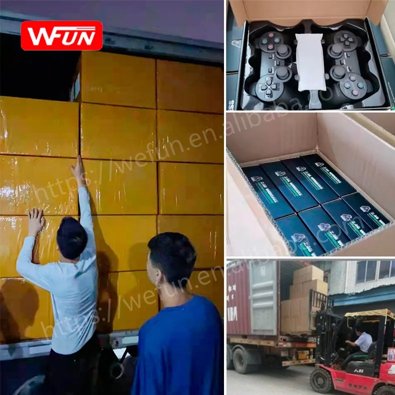 Support 4 players HD 4K Game Stick Console 64GB 10000+ M8 Video Game Consola with Four 2.4G Wireless Controllers