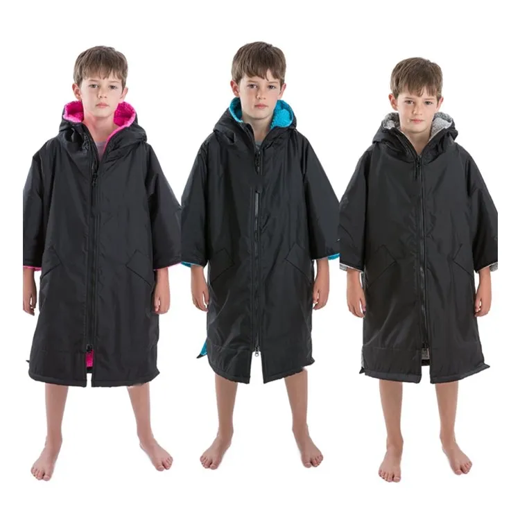 Advance Waterproof Changing Robe Swim Parka Short Sleeve Kids Dry Robe