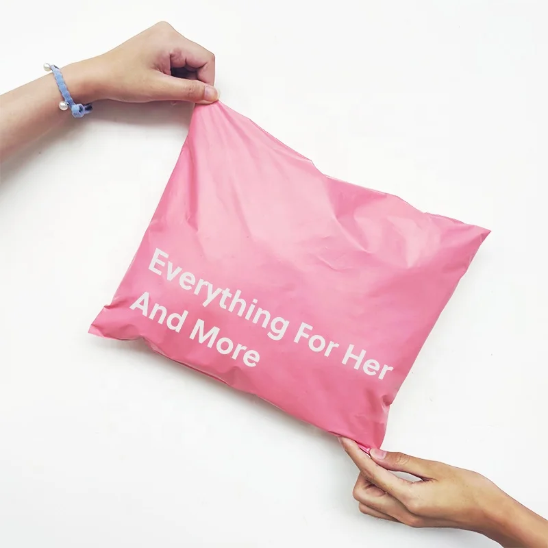 Ready To Ship Eco Custom Printed Logo Designer Hot Pink Waterproof Packaging Extra Large Big 10X13 Mailing Bags Poly Mailers