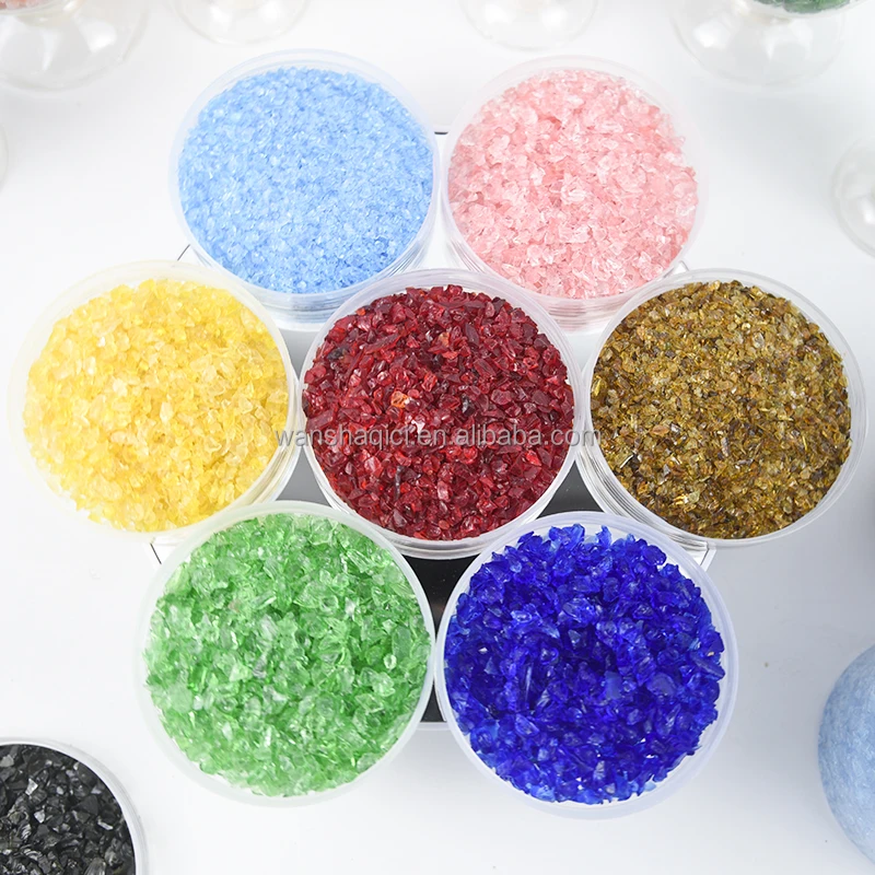2022 China produces glass fragments and glass sand glass beads for decoration