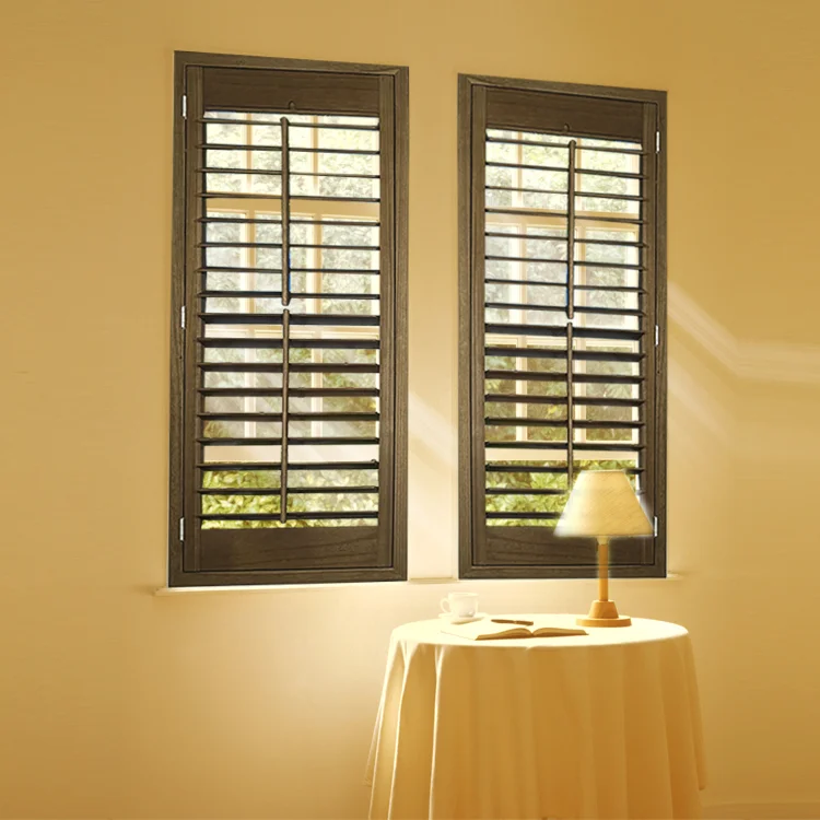 Simple Design Modern window shutters interior  plantation shutters  wooden shutter door
