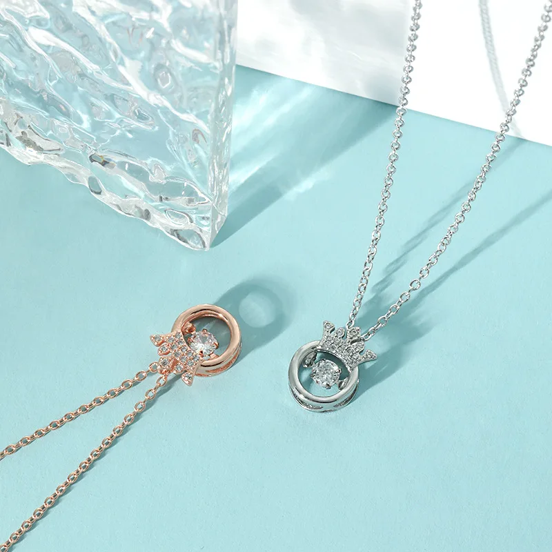 Symbol 8-character Peach Heart Sweater Chain New European and American Bowknot Love Necklace