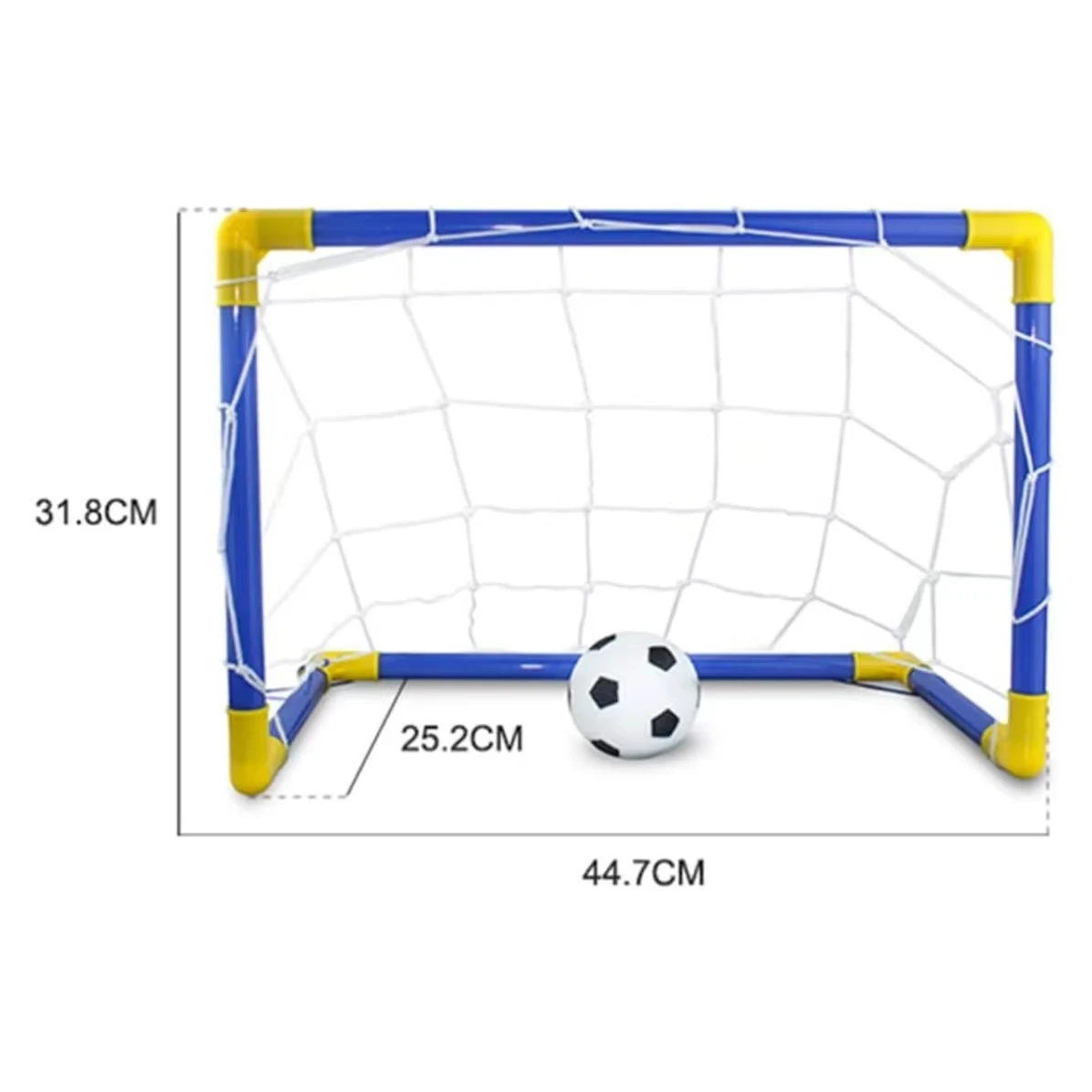1 Set Mini Football Goal Soccer Ball and Net with Pump Foldable Soccer Goals