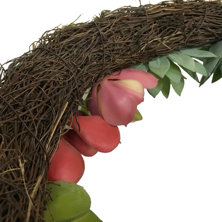 
Wall mounted Artificial Succulent Greenery Wreath for Home Furnishing Wall Window Party decor 