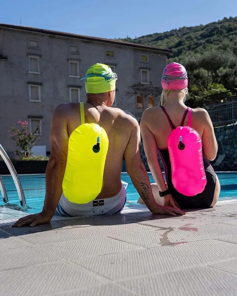 Custom Logo Outdoor Safety PVC Waterproof New Air Bag Floating Dry Bag Aid Swim Tow Buoy for Open Water Swimmers