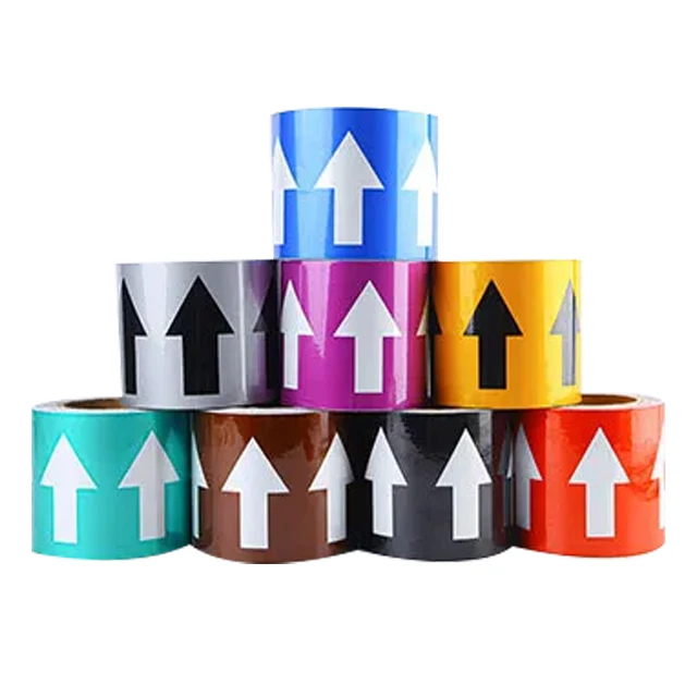 MANCAI Custom Pipe Marker Directional Flow Arrow Tape IMO Pipe Marking Tape Pipe Identification Tape