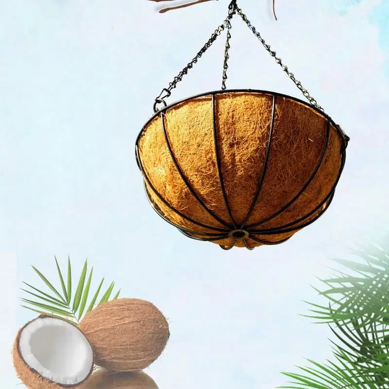 
Mini coconut fiber Flower pot countryside hanging flower pot 