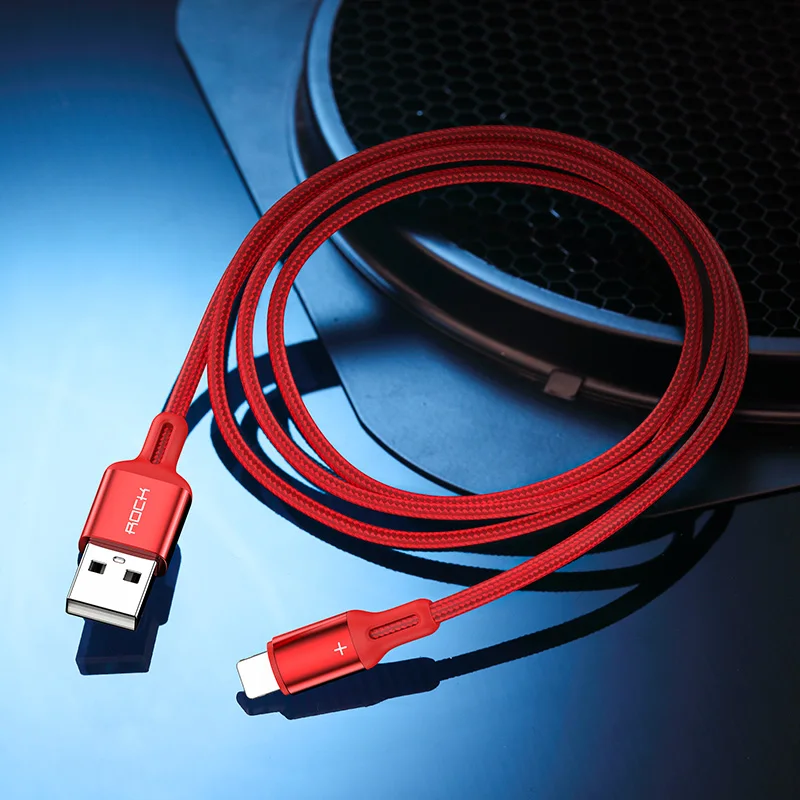 Best Sellers in usa 2020 ROCK R2 Aluminum Braided Data Kabel Fast Charging 2.4A Type-c Charger Cord for iPhone 12 Cable