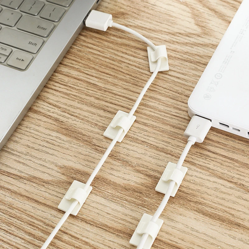 Держатель кабеля USB Органайзер зажимы для управления связями набор кабельных зажимов