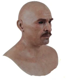 High quality realistic silicone mask handsome soft comfortable male face mask makeup performance props headgear