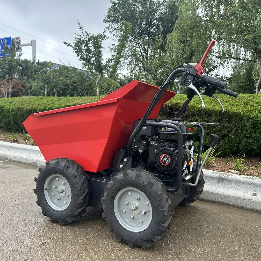 Small wheel mini gasoline dump truck manual hydraulic tipper mini dump truck for sale