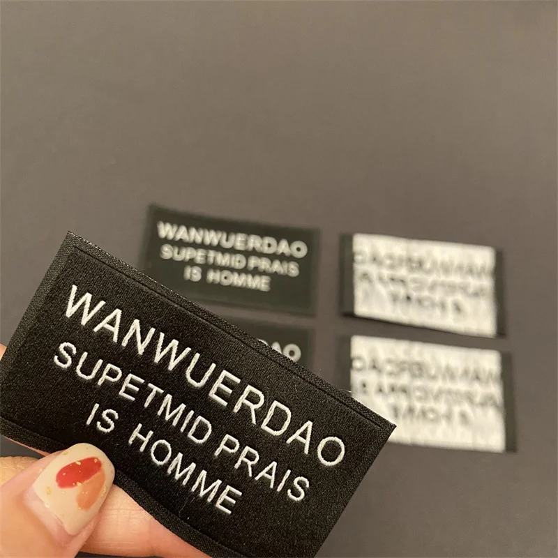 Custom Sustainable Metal Thermal Logo Silicone Heat Transfer Fabric Rubber PVC Labels Garments Shoes Bags Woven Clothing Maker