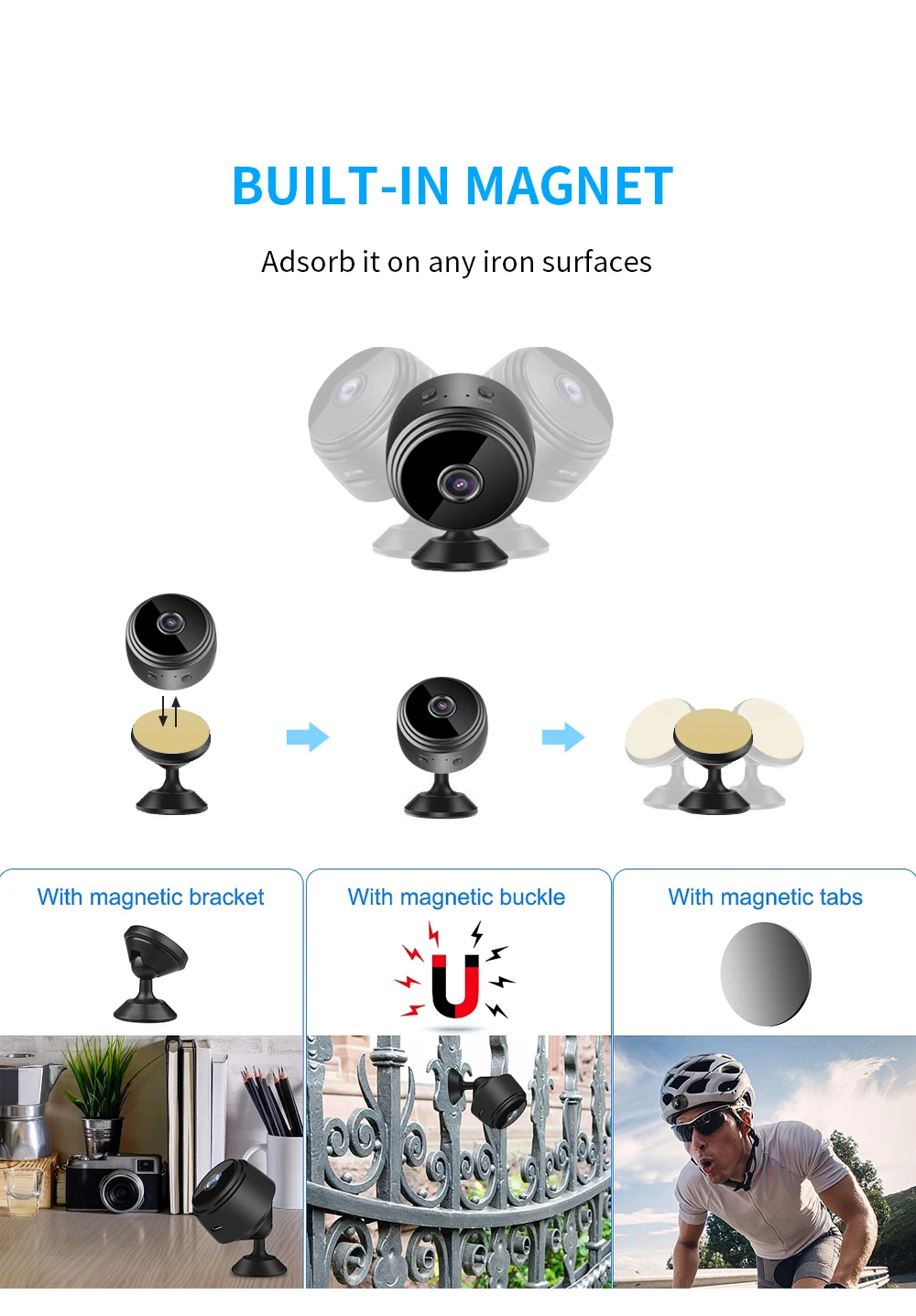 Home Security mini camera monitor A9 Camera 1080p HD Resolution Super WiFi Camera For Baby Pet CCTV Monitor