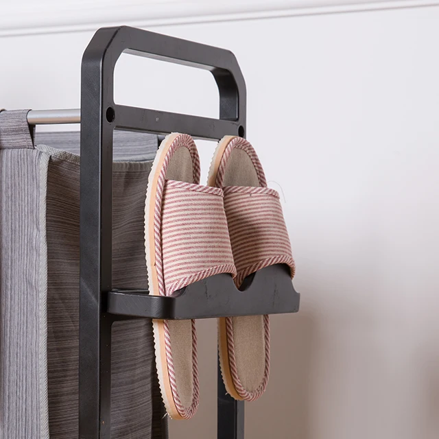 Collapsible Metal  Dirty Cloth Laundry Basket With Wheels