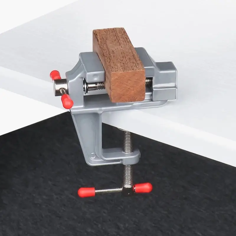Mini Bench Vise Muliti-Funcational Aluminum Miniature Small Jewelers Hobby Clamp on Table Flat Pliers Tool Vice