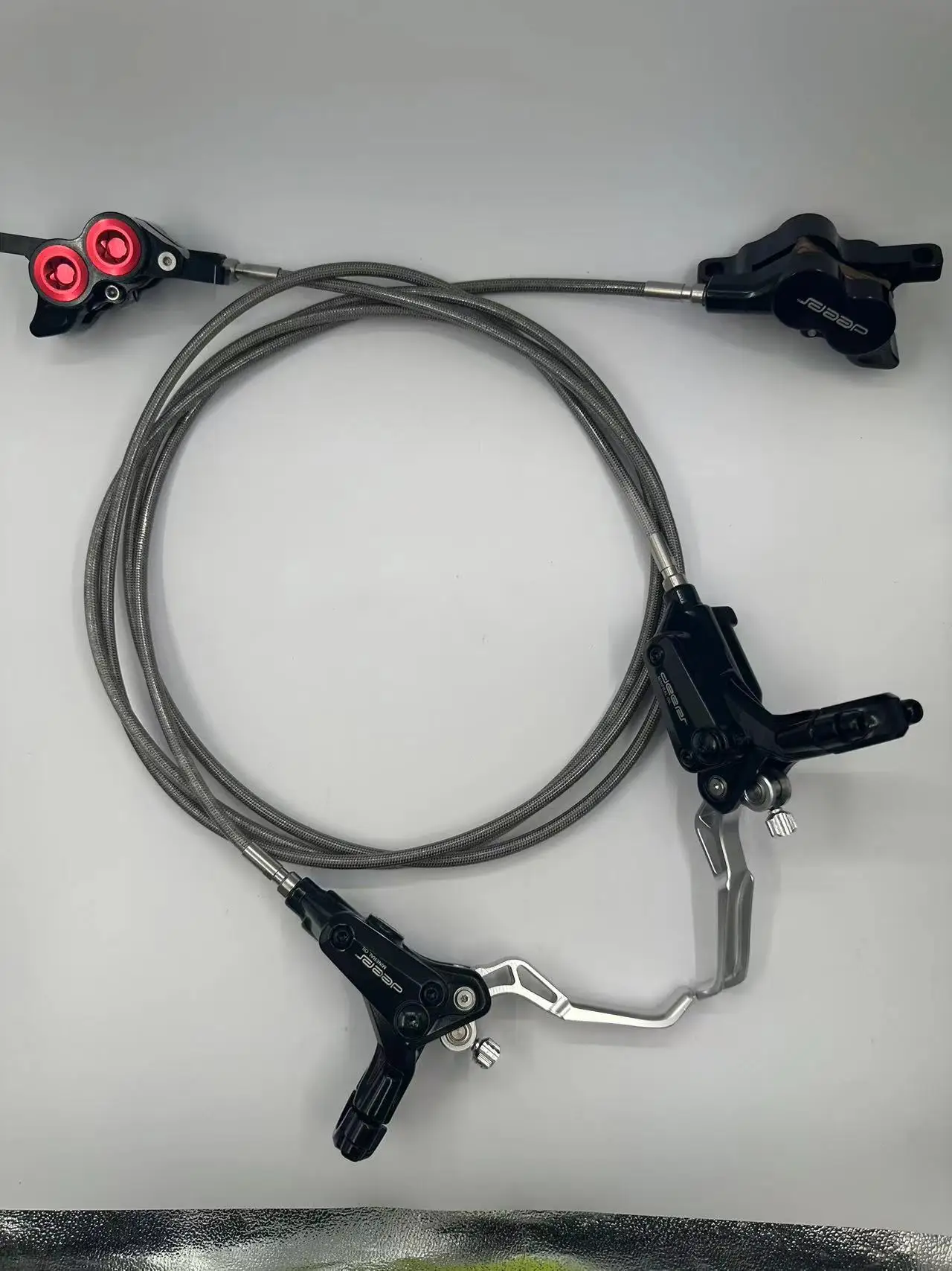 Wholesale Electric Bicycle Power Off Oil Pressure Disc Brake Open System Four Piston Hydraulic Disc Brake
