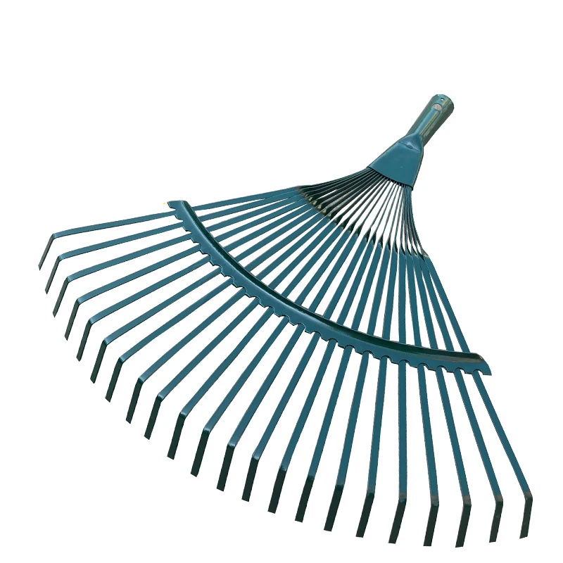 Heavy Duty Agricultural Farming Garden Tools 22 Teeth Cleaning Hand Lawn Leaf Grass Bow Steel Grabber Rake