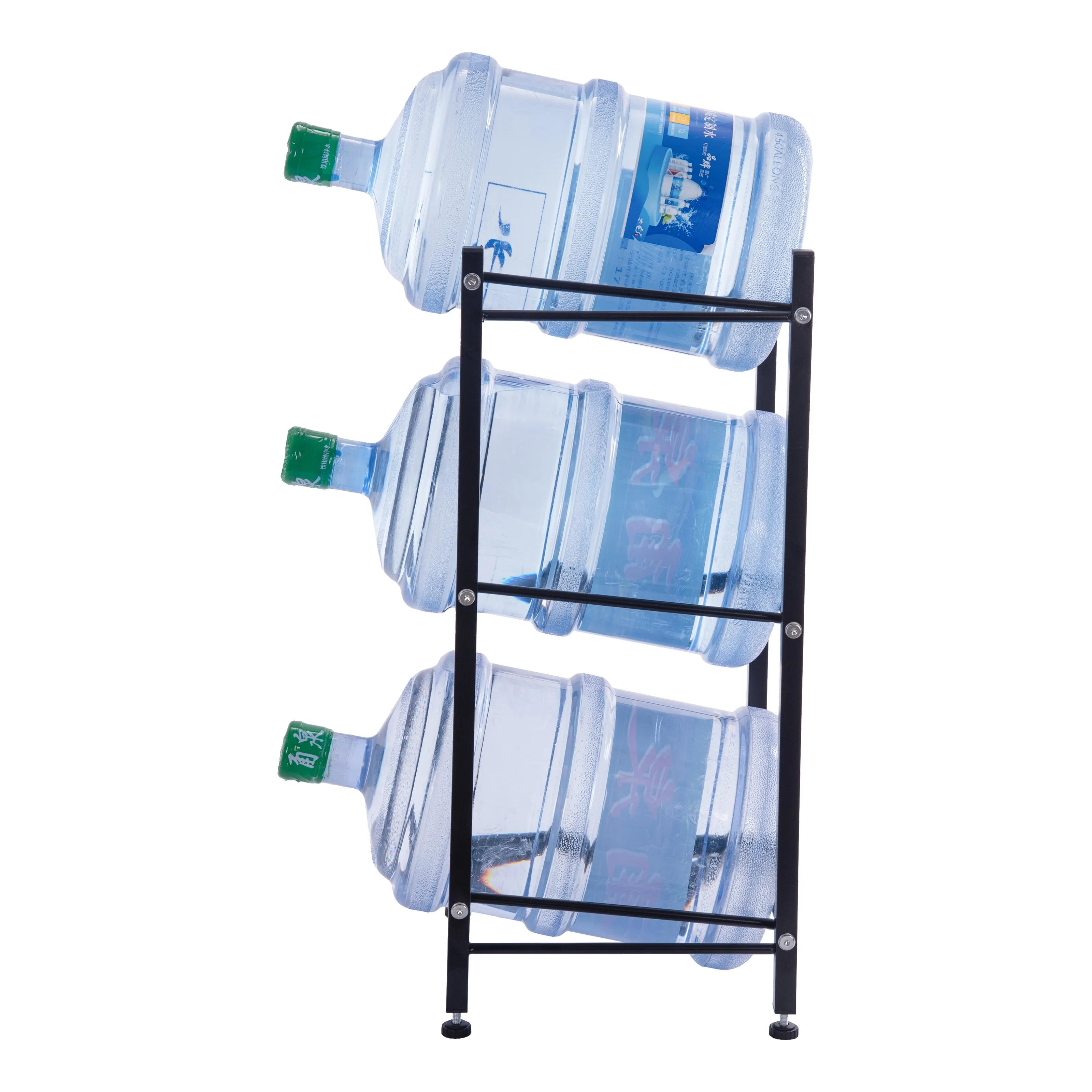 3 Tiers Heavy Duty Water Bottle Rack 5 Gallon Water Jug Holder Water Bottle Storage Rack