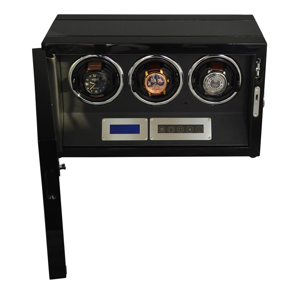 GC03-T21TB-L-A Mechanical Watch Case Holder Display High Class Motor Luxury Automatic Watch Winder with LED light