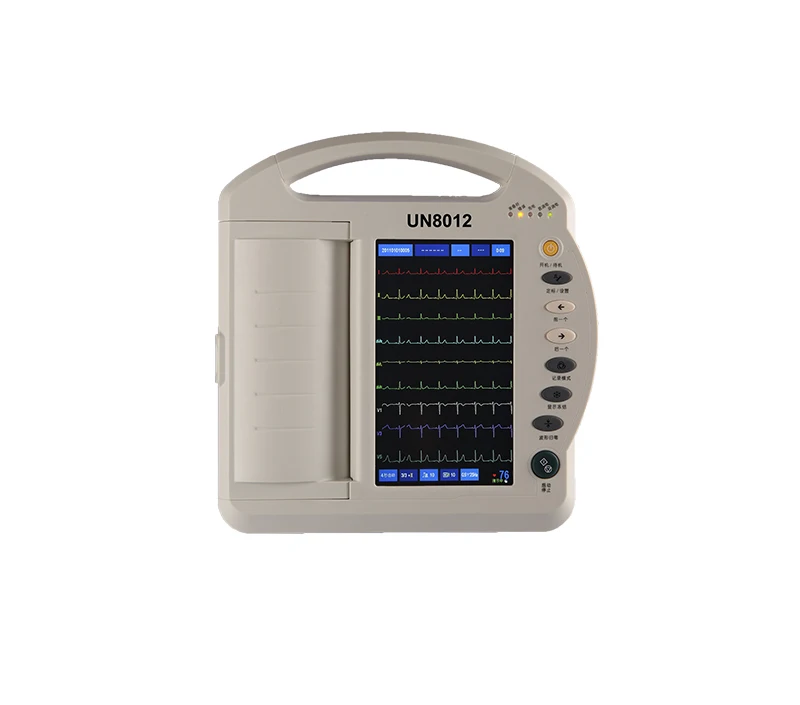 
UN8012 Color screen portable 12 channel veterinary ECG machine 