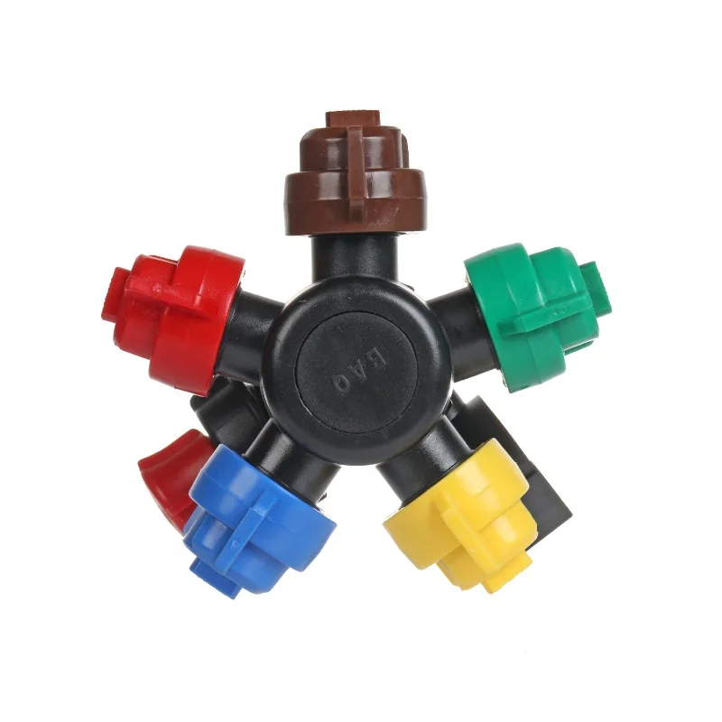 1/2 дюйма и 1 дюйма сельскохозяйственный многоголовый опрыскиватель с зажимом, 5 головок, сельскохозяйственная Распылительная насадка для бума, распылитель, плоская насадка для вентилятора