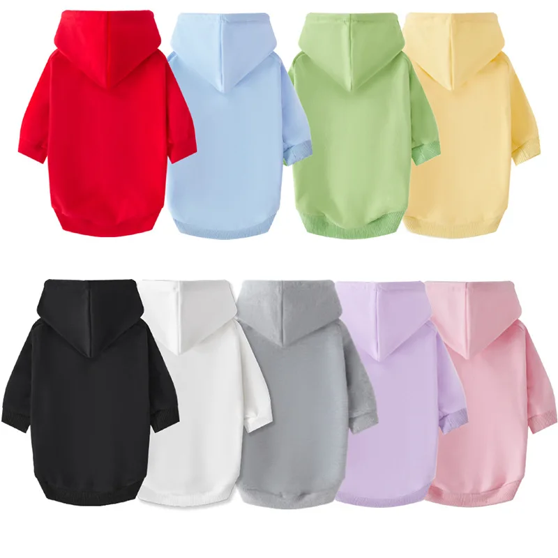 Wholesale Dog Clothing Cotton Blank Pet Hoodie Dog Sweatshirt Clothes Dog with Hood