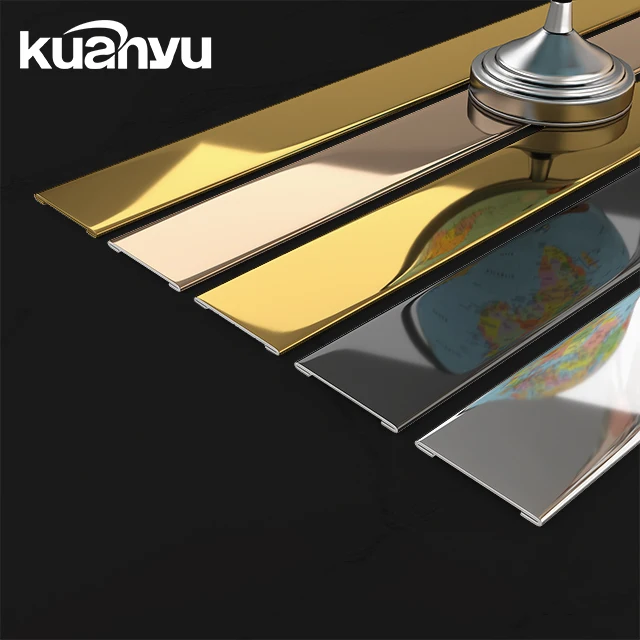 Gold Decorative Strip Tile Trim Gold Brushed Stainless Steel Flat Strip