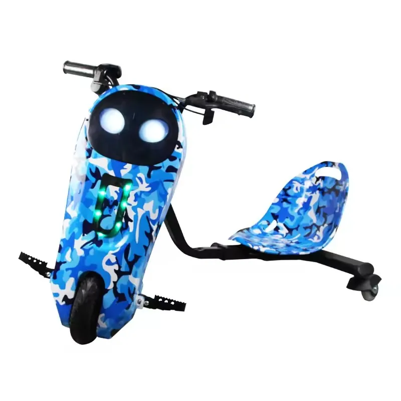 middle size factory cheap OEM Length Adjusted Adults 3 wheel electric 360 drifting scooter drift trike go kart toys