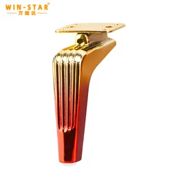 WINSTAR Modern furniture leg black plating durable anti-rust sofa bench cabinet legs Contemporary furniture legs