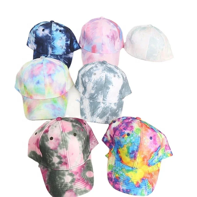Wholesale Factory Low Price Outdoor Sun Protection Cap Men And Women Same Style Cotton Tie Dye Baseball Cap