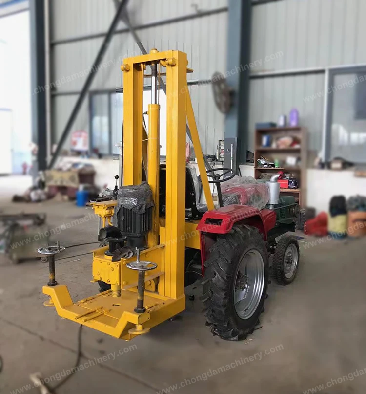 150M Depth Tractor Mounted Portable Water Well Drilling Rig  With Compressor
